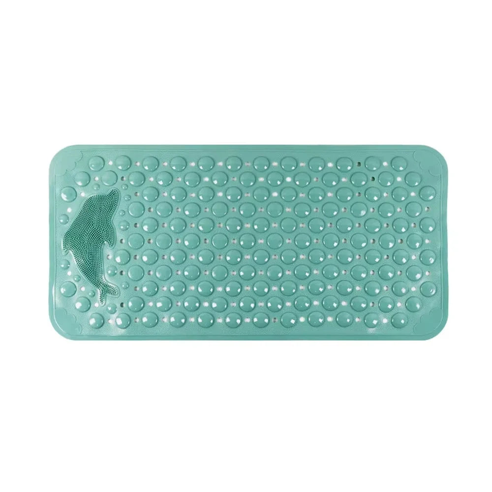 Dolphin PVC Bath Mat 35x70cm – Non-Slip Bathroom Shower Rug with Massage Texture for Bathtub & Floor