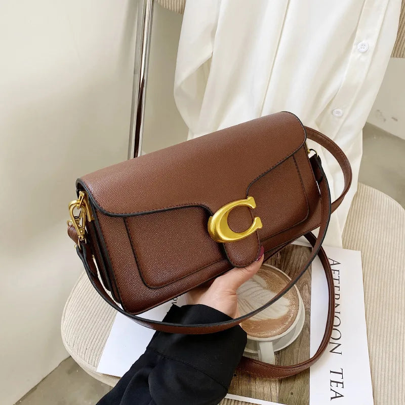 Double Strap Small Square Crossbody Bag for Women Stylish Underarm Shoulder Purse with Adjustable Strap