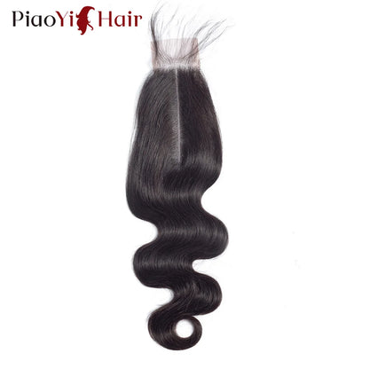 Body Wave Human Hair Bundles with 4x4/5x5 Lace Closure – 100% Raw Human Hair Weave Extensions | 2x6 Middle Part Lace Wig Set