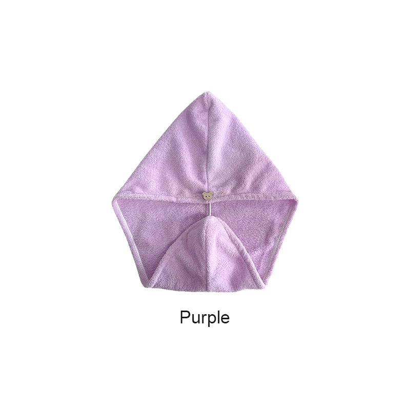 Toalla de microfibra para el cabello – Turbante absorbente de secado rápido para mujer, ducha y spa