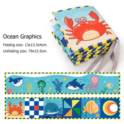Black & White Sensory Cloth Book for Babies 0–12 Months Montessori Soft Crinkle Toy