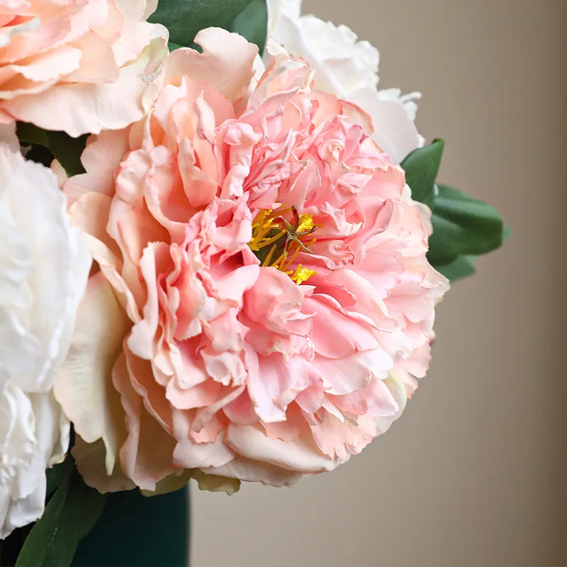 Grande Pivoine Artificielle en Soie – Bouquet de Fausses Pivoines de Haute Qualité avec Tige, Fleur Artificielle Style Européen pour Décoration de Mariage, Décoration Intérieure et Arrangements Floraux DIY