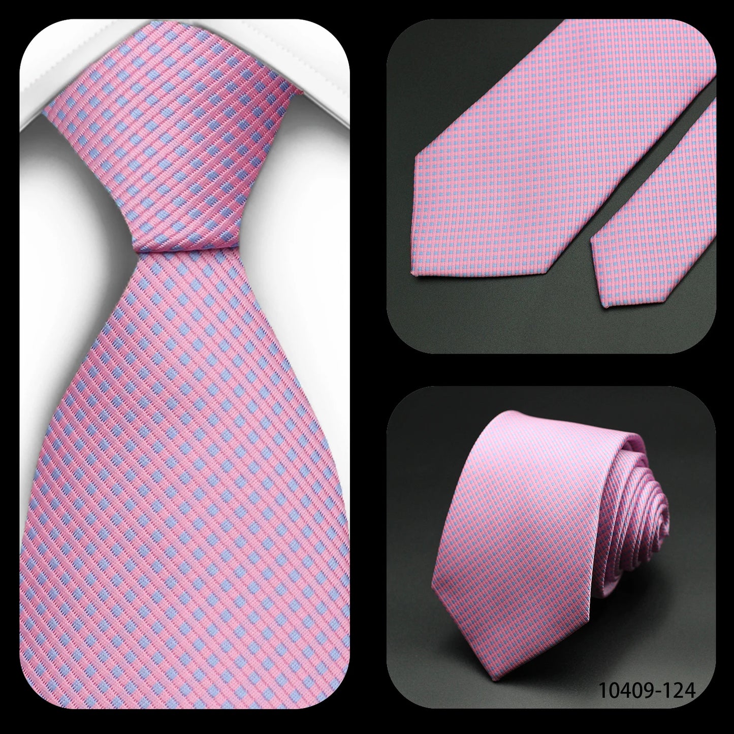 Corbata Floral de Puntos para Hombre – Corbata Casual de Moda Azul Roja Amarilla para Negocios, Bodas y Ocasiones Formales | Accesorio de Regalo