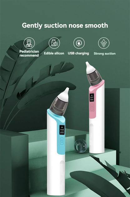 Aspirateur nasal électrique rechargeable pour bébé 2026 – Nettoyeur de nez doux pour nouveau-né avec aspiration réglable pour soulager la congestion infantile