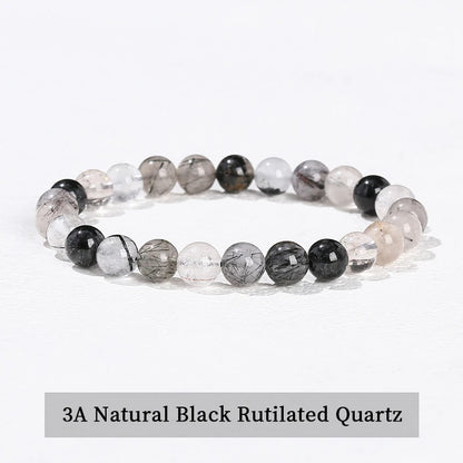 Bracelet en perles d'améthyste naturelle – Bracelet extensible en cristal véritable pour hommes et femmes, bijou de méditation yoga et accessoire de mode