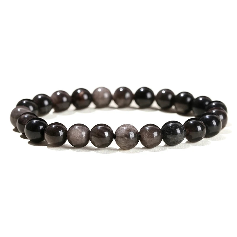 Pulsera de Cuentas de Piedra Natural – Pulsera de Gemas de Amatista, Ojo de Tigre, Cuarzo Cristal y Ágata para Mujeres y Hombres, Regalo de Joyería de Energía Reiki