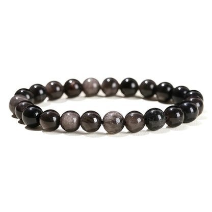Pulsera de Cuentas de Piedra Natural – Pulsera de Gemas de Amatista, Ojo de Tigre, Cuarzo Cristal y Ágata para Mujeres y Hombres, Regalo de Joyería de Energía Reiki