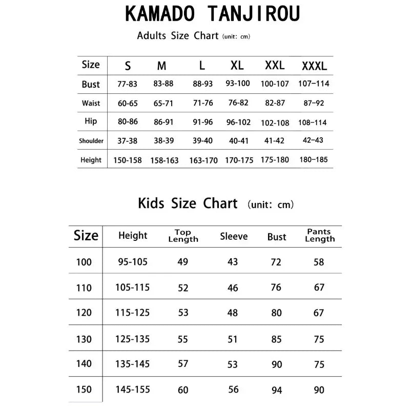 Kamado Tanjirou Cosplay Costume – Anime Halloween Outfit for Convention, Family Party & Kids Roleplay Wear