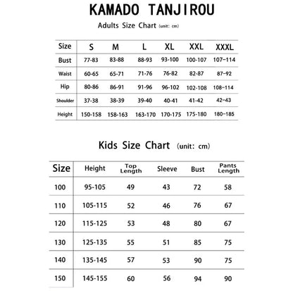 Kamado Tanjirou Cosplay Costume – Anime Halloween Outfit for Convention, Family Party & Kids Roleplay Wear
