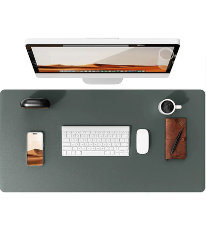 Alfombrilla de escritorio grande de cuero PU - Mouse Pad antideslizante y protector de escritorio para laptop, teclado, oficina y juegos
