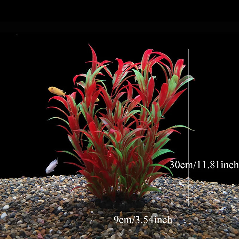 Artificial Aquarium Plants – Plastic Aquatic Underwater Plants for Fish Tank Decoration, Aquascaping & Aquarium Accessories