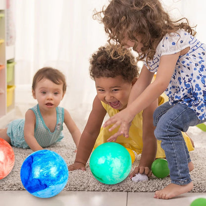2/4PCS Bouncing Ball with Pump – 8.7 inch Marbleized Rubber Inflatable Bouncy Kick Ball, Summer Outdoor Game Toy for Kids