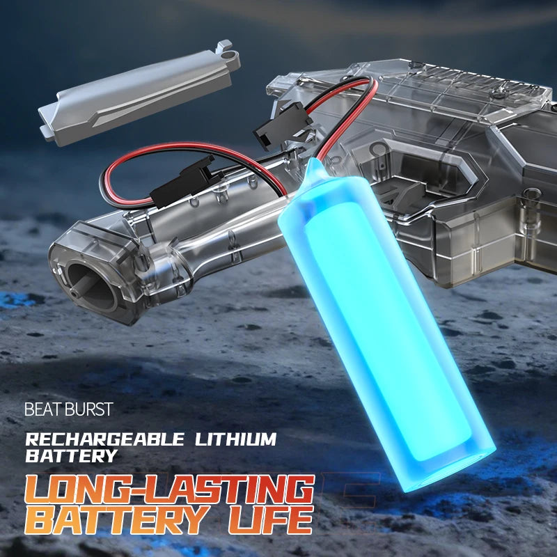 Electric Water Gun Blaster – Powerful Automatic Squirt Toy for Adults, Kids, Beach & Summer Outdoor Fun