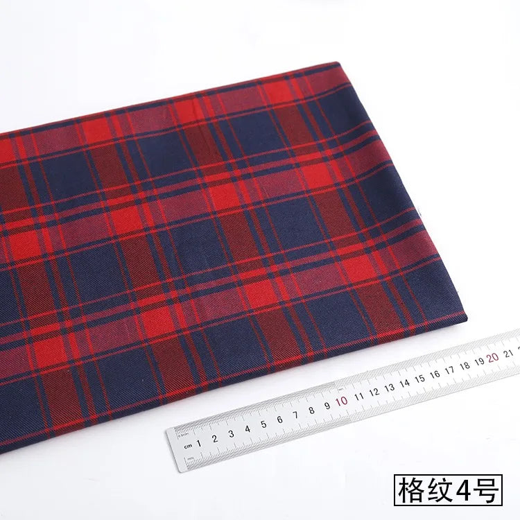 Scottish Style Plaid Fabric – Soft Breathable Cloth for Christmas Skirts, Uniforms, Dresses, DIY Sewing & Background Decor
