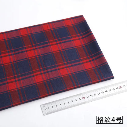 Scottish Style Plaid Fabric – Soft Breathable Cloth for Christmas Skirts, Uniforms, Dresses, DIY Sewing & Background Decor