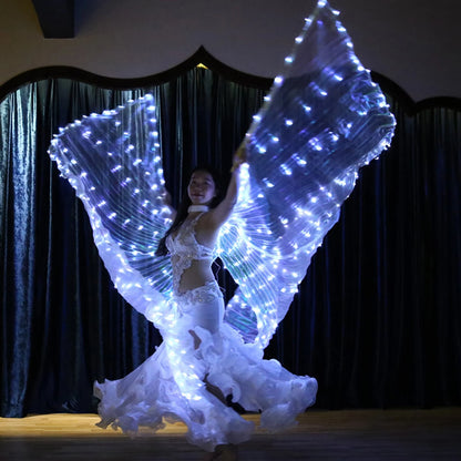 LED Light-Up Butterfly Fairy Wings – Luminous Costume Wings for Dance, Parties, Cosplay & Stage Performances