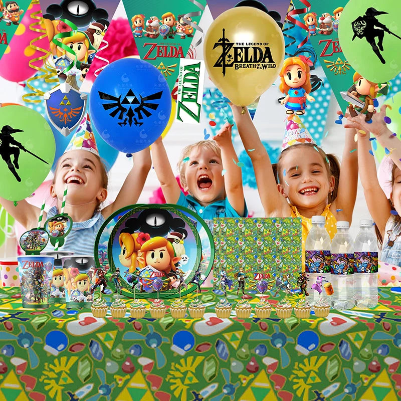 The Legend of Zelda Party Decorations Set – Disposable Tableware Birthday Party Supplies for Kids, Boys, Baby Shower & Gift Toys