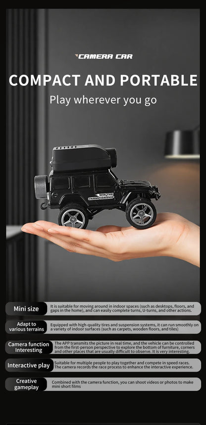 1:64 Mini RC Car with Camera – 2.4G Remote Control Racing Stunt Car with WiFi App Control for Kids