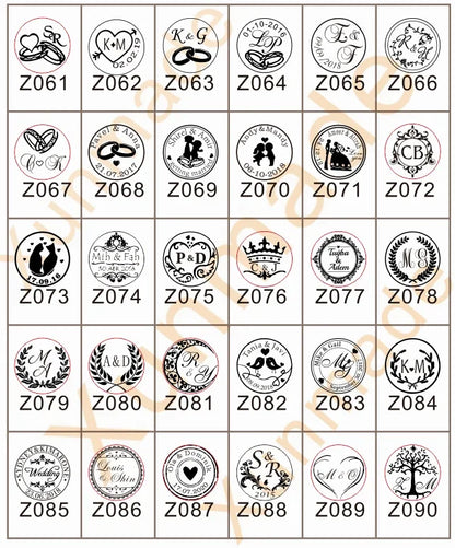 Sello de cera personalizado para bodas – Iniciales y logo personalizados, sello de metal para invitaciones | Embalaje de regalo DIY y accesorio de decoración de bodas