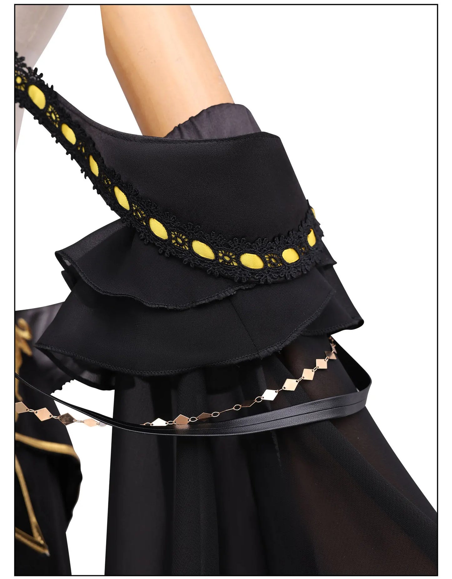 C.C. Cosplay Costume – Code Geass Black Lace Butterfly Long Dress Set with Wig (Anime Roleplay Outfit)