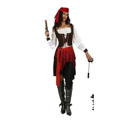 Classic Caribbean Pirate Cosplay Costume – Adult Role Play Dress-Up Outfit (Halloween, Carnival & Stage Performance Wear)
