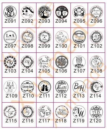 Sello de cera personalizado para bodas – Iniciales y logo personalizados, sello de metal para invitaciones | Embalaje de regalo DIY y accesorio de decoración de bodas