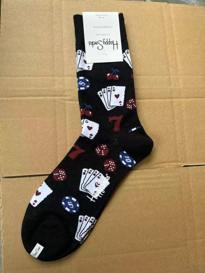 2025 Men’s Classic Crew Socks – Cotton Sports Socks for Comfortable Everyday & Athletic Wear, Sizes 41–46