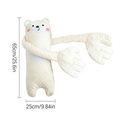 Ours en peluche apaisant pour bébé, avec télécommande – Jouet de confort électrique en forme de dessin animé avec musique, bruit blanc et oreiller doux pour nouveau-nés