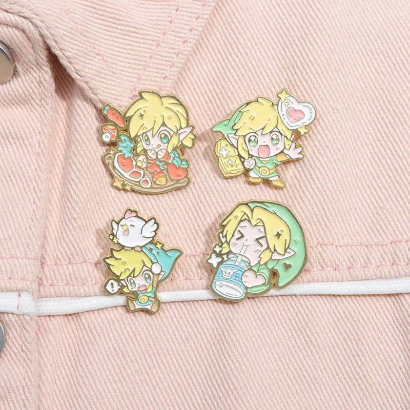 Anime Game Enamel Pins – Metal Lapel Brooch Set for Backpack, Costume & Cosplay Accessories Gift