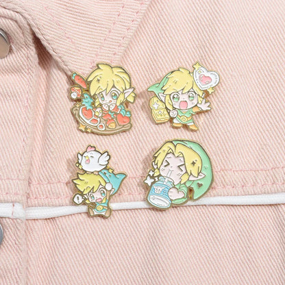 Anime Game Enamel Pins – Metal Lapel Brooch Set for Backpack, Costume & Cosplay Accessories Gift