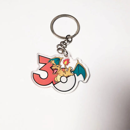 Pokémon 30th Anniversary Acrylic Keychain – Captain Pikachu, Eevee & Eeveelutions (50 Styles)