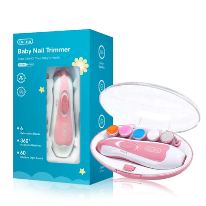 MAMIJOY Cortaúñas Eléctrico para Bebés con Luz LED – Kit de Cuidado de Uñas para Bebés Recién Nacidos, Lactantes y Niños Pequeños, de Bajo Ruido y 4 Velocidades