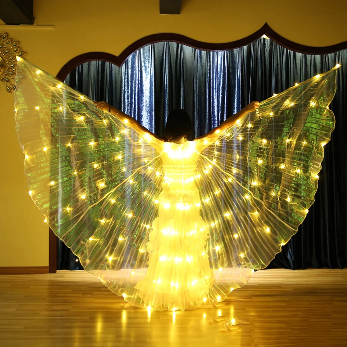 LED Light-Up Butterfly Fairy Wings – Luminous Costume Wings for Dance, Parties, Cosplay & Stage Performances