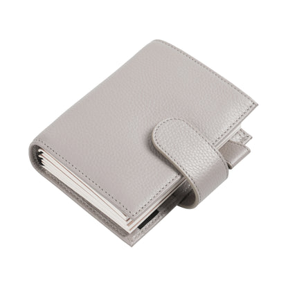 Moterm Passport Size Travel Journal – Genuine Cowhide Pebbled Leather Notebook & Organizer with Double Snap Closure