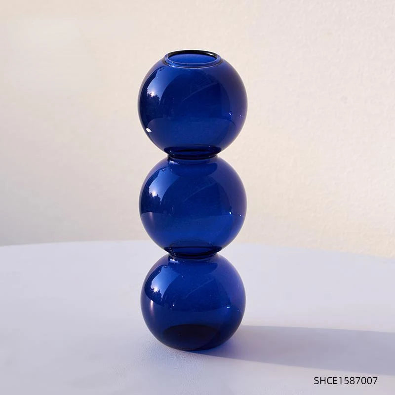 Nordic Glass Flower Vase – Decorative Terrarium Planter for Home, Living Room & Office Décor