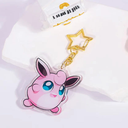 Pokémon Acrylic Keychain – Gengar, Ditto, Mewtwo, Jigglypuff & Character Bag Charm Pendant Collectible Gift