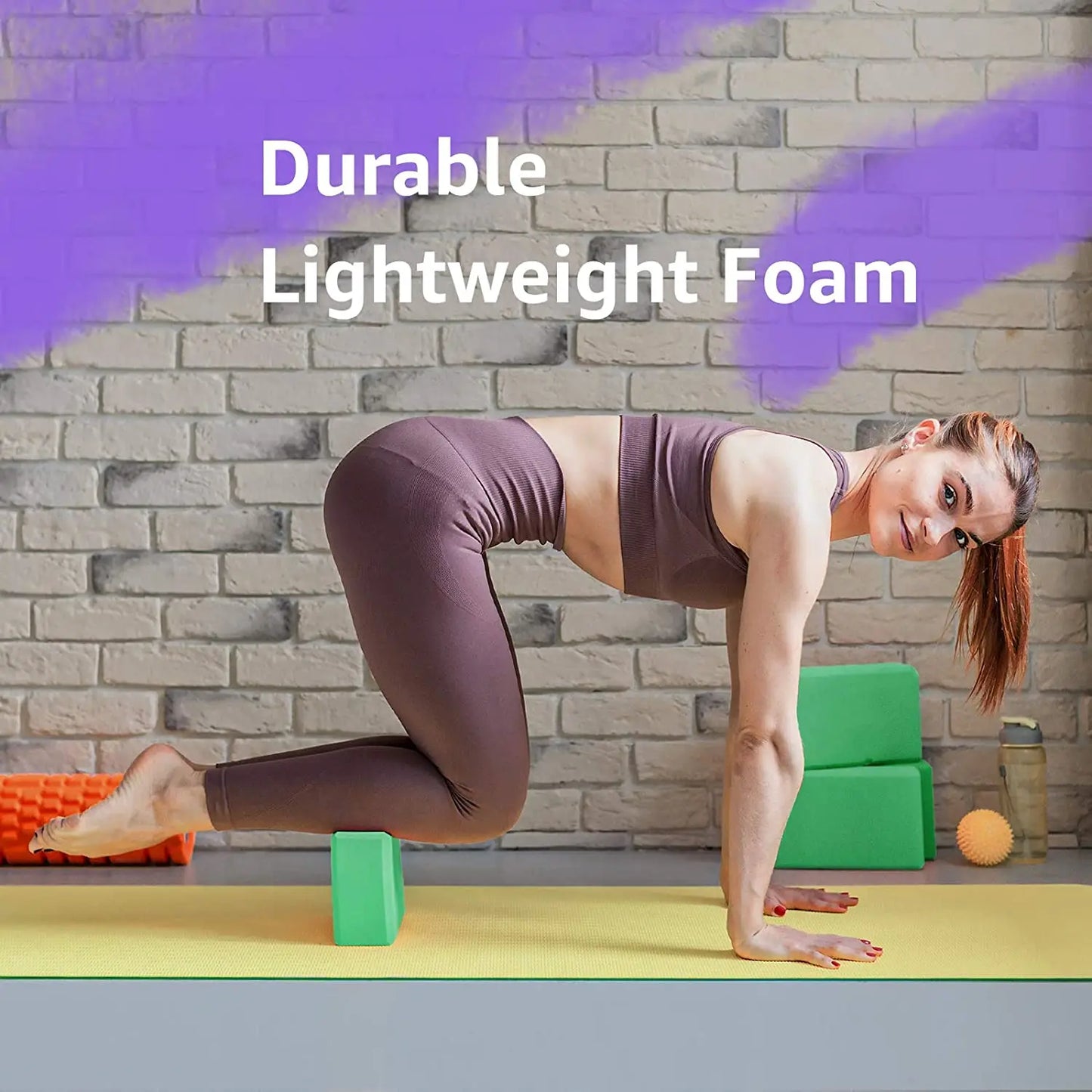 2 PCS Briques en mousse EVA pour le yoga – Outils de soutien légers pour le yoga, les étirements, l'entraînement de danse, la mise en forme du corps et les exercices de fitness