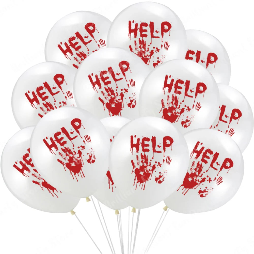 12-Inch Halloween Latex Balloons – Black, Orange, White & Pink Balloons for Halloween Parties, Holiday Events, Party Favors & Decorations
