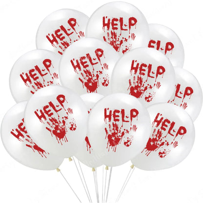 12-Inch Halloween Latex Balloons – Black, Orange, White & Pink Balloons for Halloween Parties, Holiday Events, Party Favors & Decorations