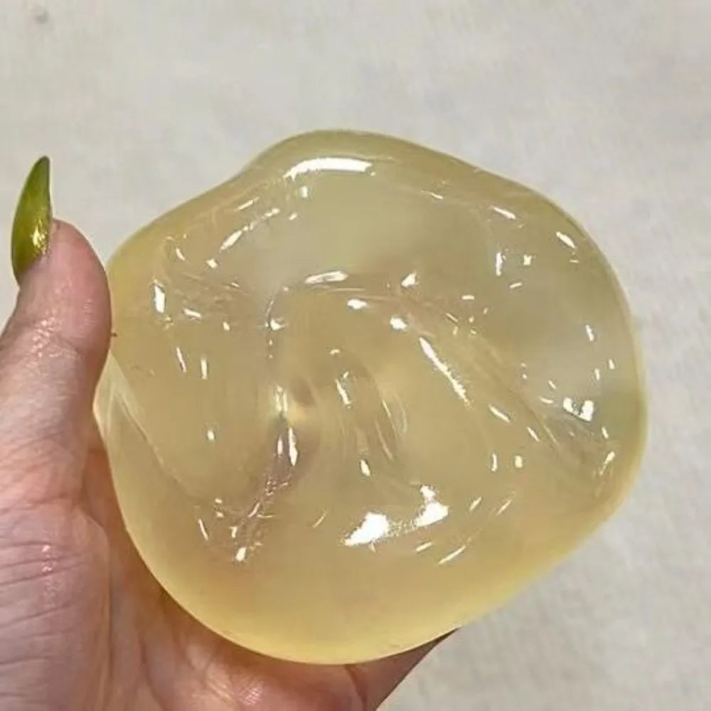 Blue Coconut Oil Squishy Ball – Soft Transparent Quick-Rebound Squeeze Toy, Slow Rising Stress Relief Maltose Squishy Fidget Toy
