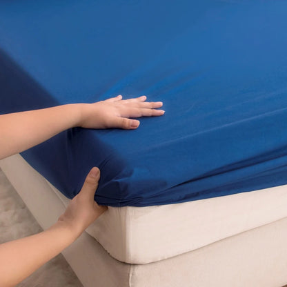 Waterproof Fitted Mattress Protector – Elastic Bed Sheet Cover for Single, Double, Queen & King Beds