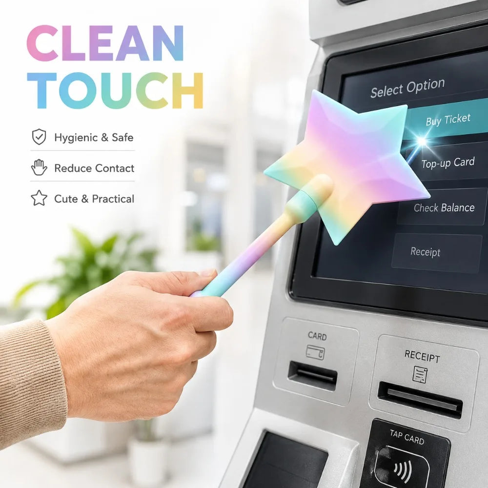 3D Printed Magic Star Wand Stand – Portable Credit Card Holder Desktop Organizer & Display Accessory