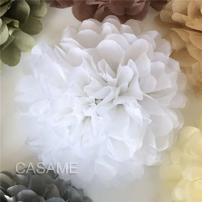 5PCS Tissue Paper Pom Poms – 4–12 Inch Paper Flower Balls for Weddings, Birthdays & Party Decorations