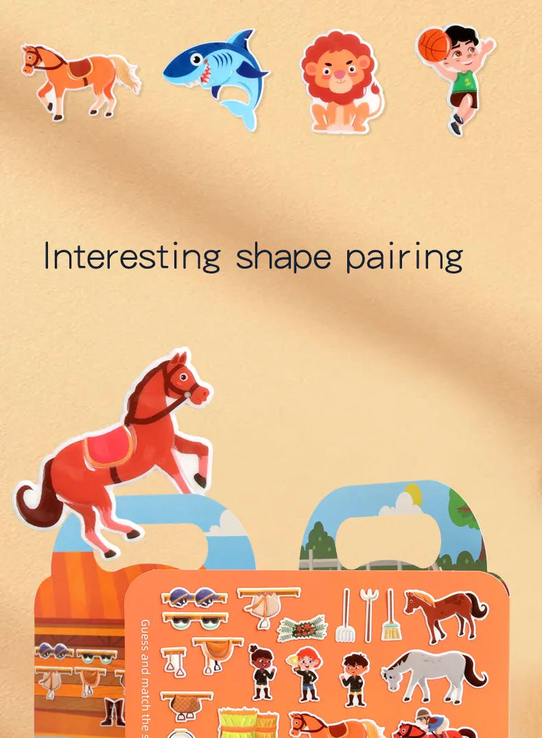 Libro de pegatinas DIY para niños – Libro de actividades de pegatinas de escenas de burbujas reutilizables, juguete portátil y silencioso, manualidades creativas de aprendizaje de pegatinas de gelatina para niños