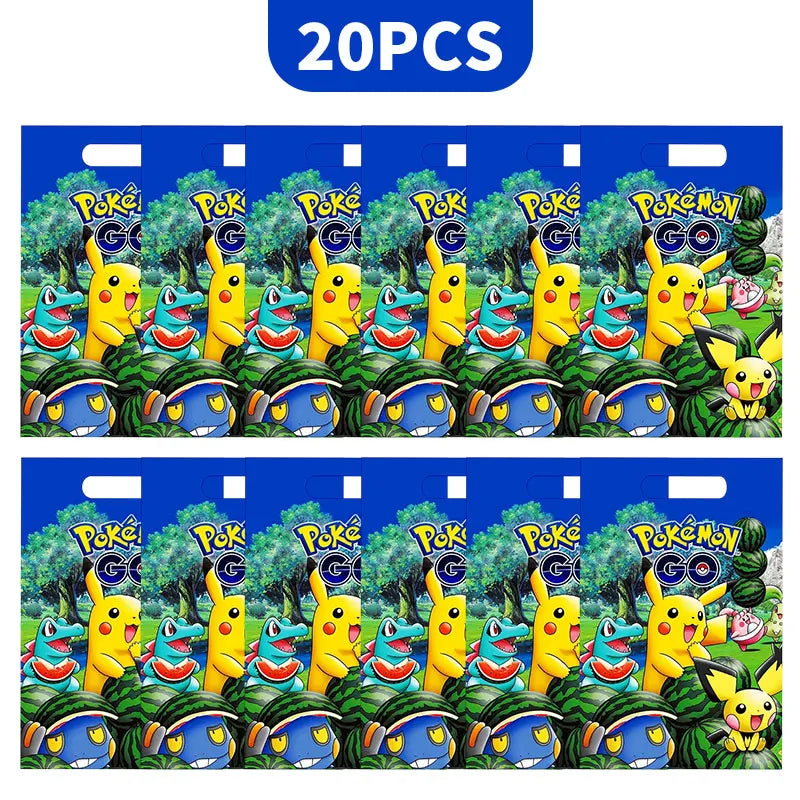 Pokémon Birthday Gift Bags – Pikachu Candy Loot Bags for Party Decorations, Goody Bags & Fillers Supplies