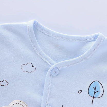 Conjunto de ropa de bebé de 7 piezas para recién nacido – Bonito conjunto de camiseta, pantalones y gorro de algodón con estampado de dibujos animados para bebés y niñas