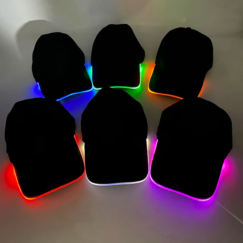 LED Light-Up Baseball Cap – Flashing Glow Hat for Raves, Festivals, Parties & Club Wear