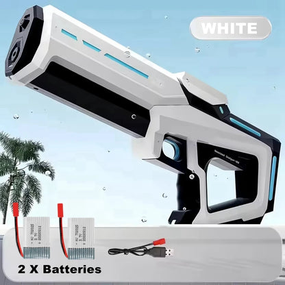 Pistolet à Eau Électrique pour Adultes – Puissant Lanceur d'Eau Automatique avec Grand Réservoir d'Eau pour Piscine d'Été, Plage et Jeux Aquatiques Extérieurs