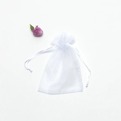 Bolsas de regalo de organza blanca de 20 a 100 unidades – Bolsas de joyería con cordón para recuerdos de boda, regalos de Navidad, empaques de dulces y accesorios para fiestas
