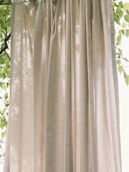 Cortinas de algodón y lino estilo japonés – Paneles de ventana semitraslúcidos para dormitorio y sala de estar